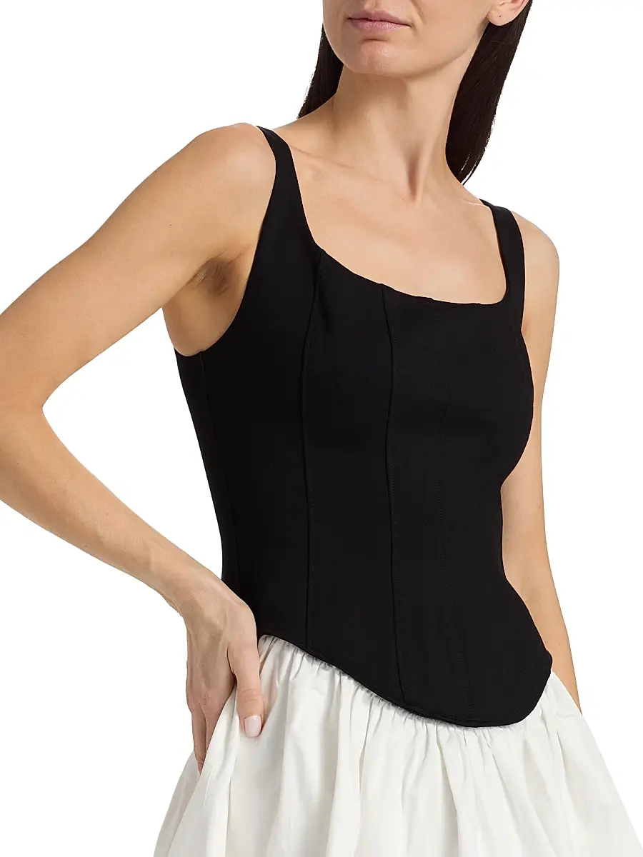 Toccin Women's Felicie Mixed-Media Minidress | Thumbnail 6 Toccin Women's Felicie Mixed-Media Minidress | Thumbnail 6