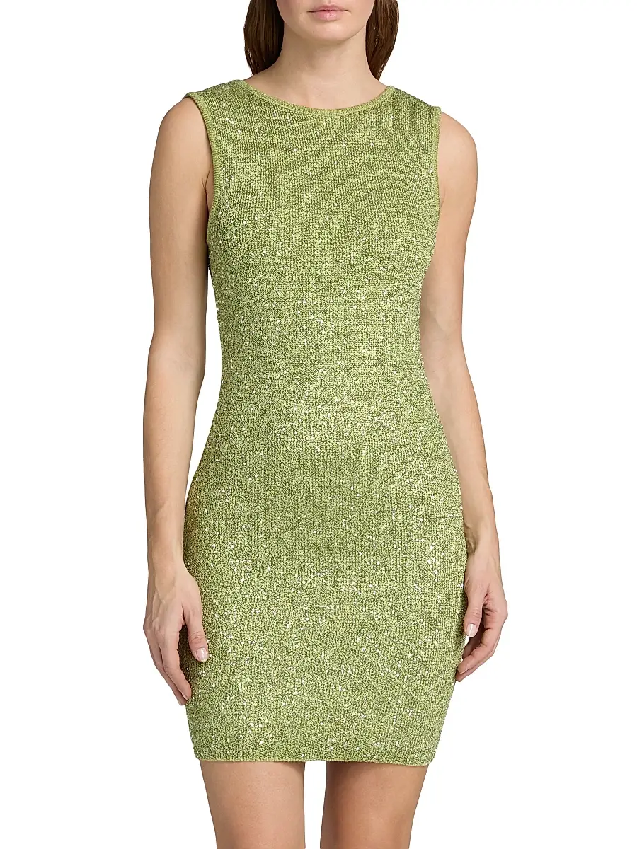 Toccin Women's Alaina Embellished Knit Scoopback Minidress | Thumbnail 3 Toccin Women's Alaina Embellished Knit Scoopback Minidress | Thumbnail 3