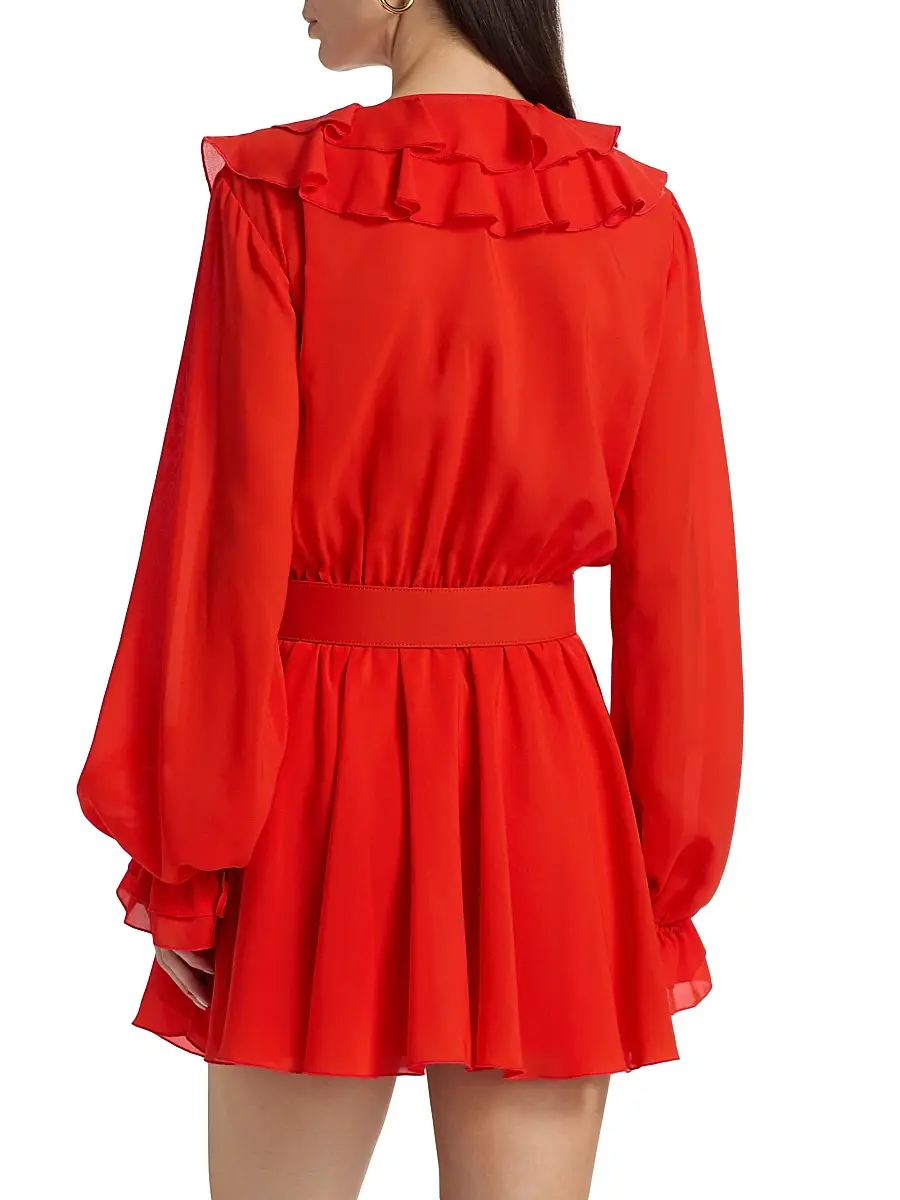 Toccin Women's Elma Ruffled Belted Minidress | Thumbnail 5 Toccin Women's Elma Ruffled Belted Minidress | Thumbnail 5