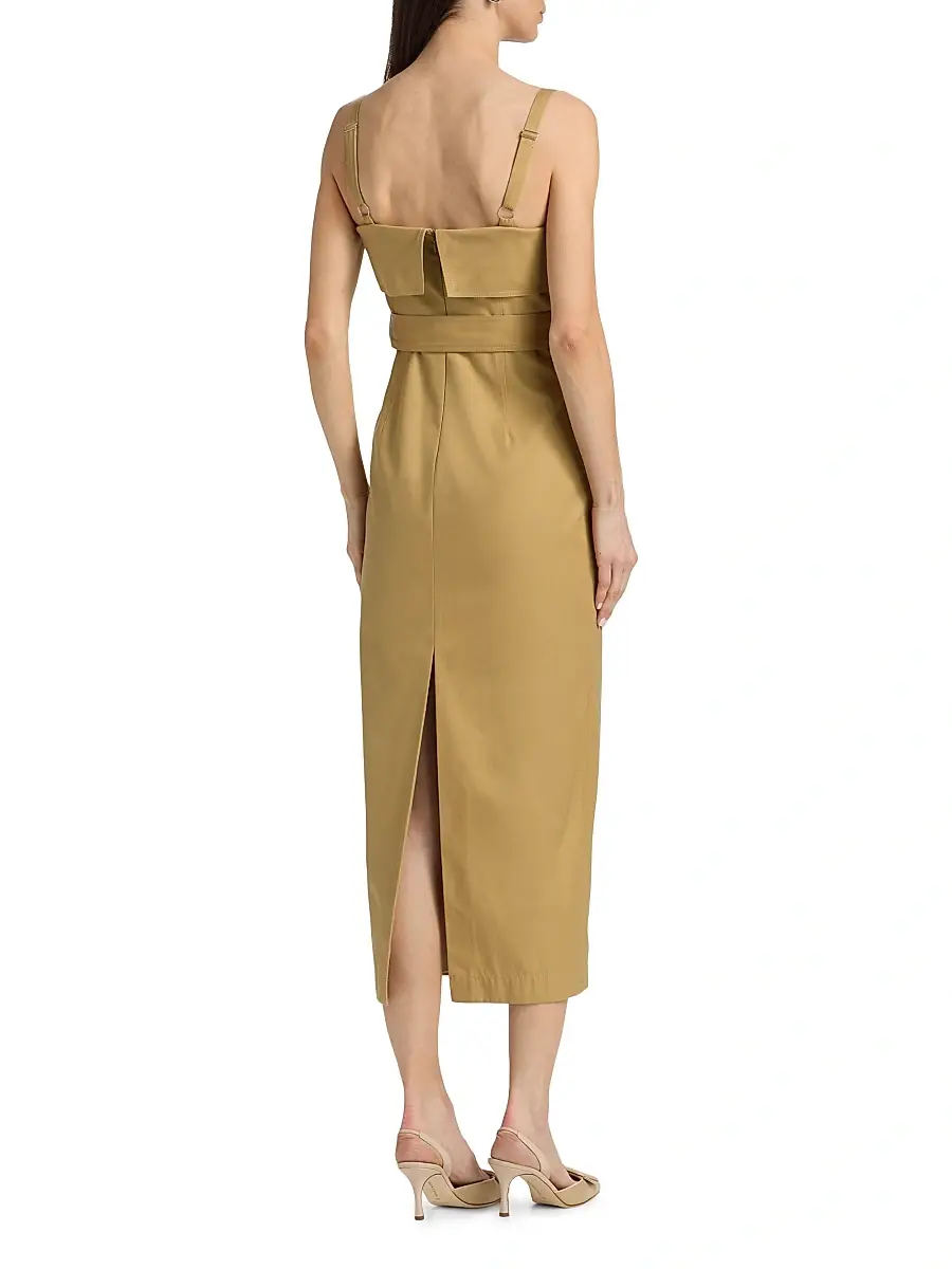 Toccin Women's Theodora Belted Cotton Midi-Dress | Thumbnail 5 Toccin Women's Theodora Belted Cotton Midi-Dress | Thumbnail 5