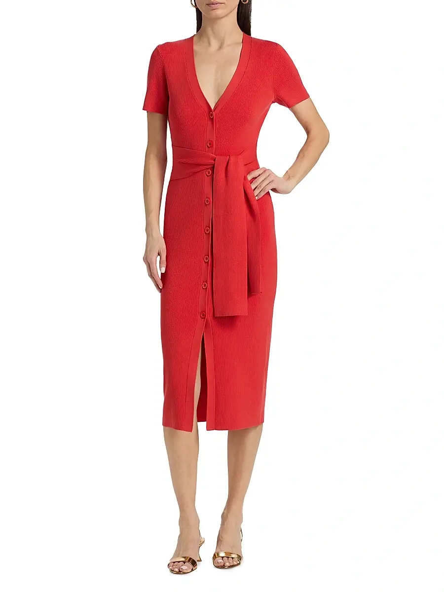 Toccin Women's Agnes Rib-Knit Midi-Dress | Thumbnail 2 Toccin Women's Agnes Rib-Knit Midi-Dress | Thumbnail 2