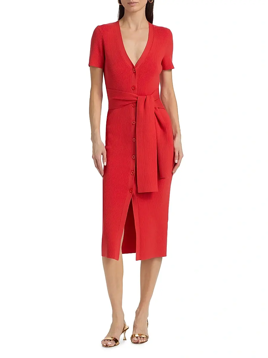 Toccin Women's Agnes Rib-Knit Midi-Dress | Thumbnail 3 Toccin Women's Agnes Rib-Knit Midi-Dress | Thumbnail 3