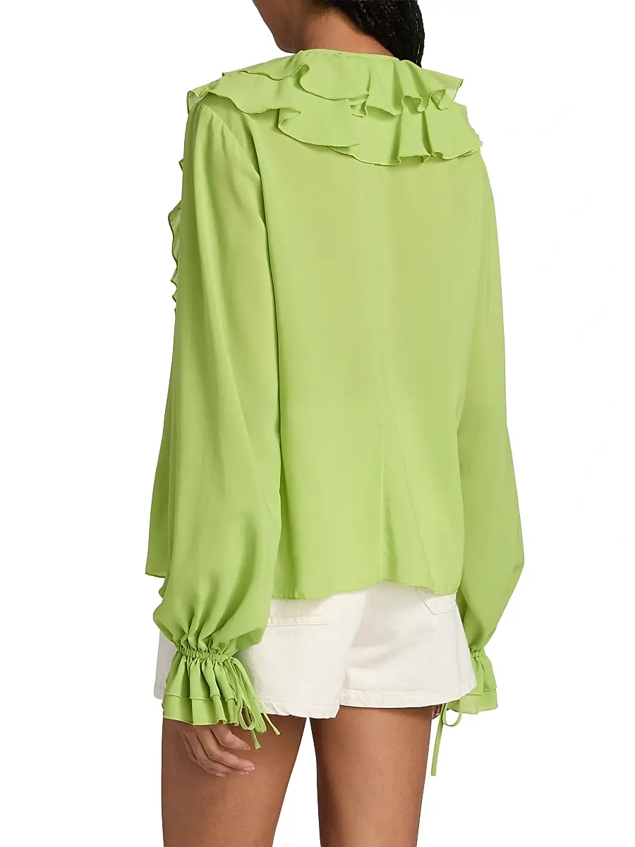 Toccin Women's Tobi Ruffled Georgette Blouse | Thumbnail 5
