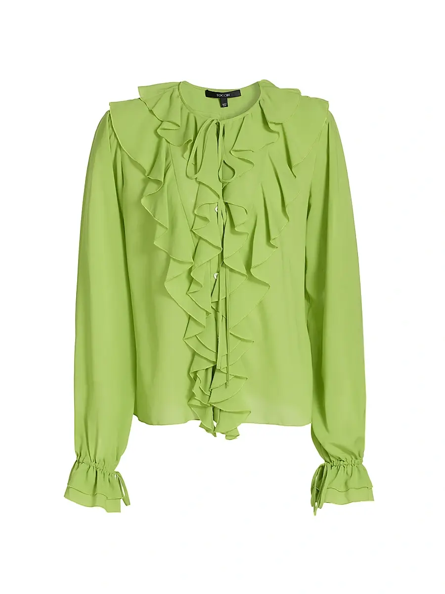 Toccin Women's Tobi Ruffled Georgette Blouse