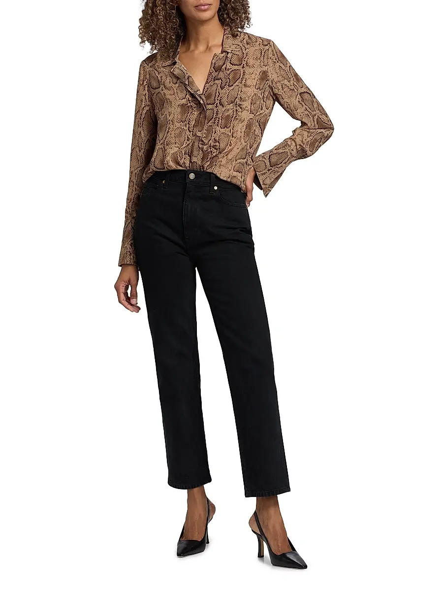 Kobi Halperin Women's Piper Snake Button-Front Blouse - Tannin Multi | Thumbnail 2 Kobi Halperin Women's Piper Snake Button-Front Blouse - Tannin Multi | Thumbnail 2