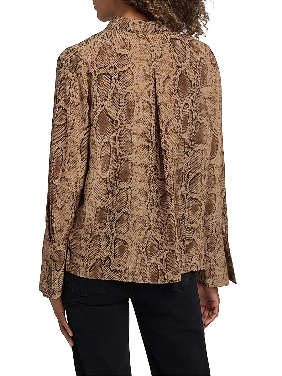 Kobi Halperin Women's Piper Snake Button-Front Blouse - Tannin Multi | Thumbnail 5 Kobi Halperin Women's Piper Snake Button-Front Blouse - Tannin Multi | Thumbnail 5
