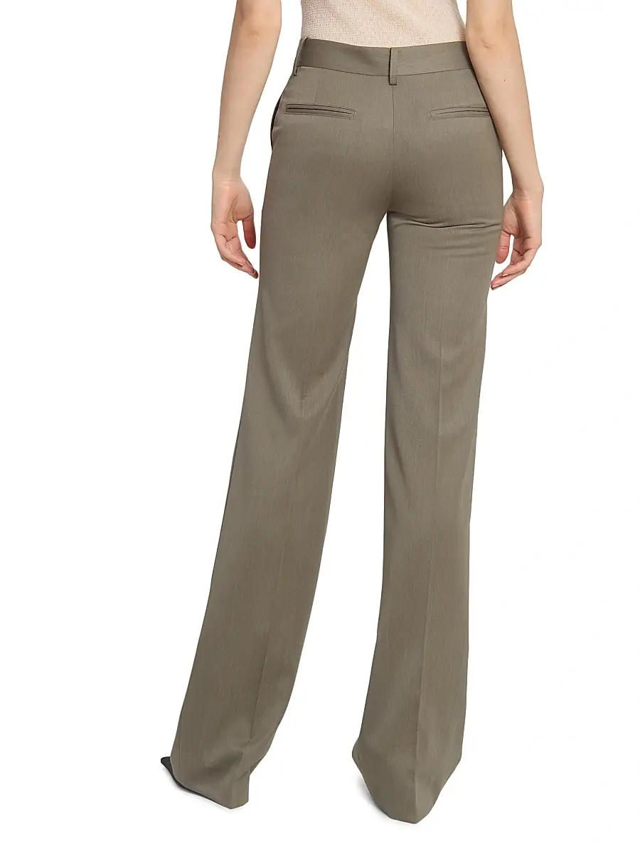 Victoria Beckham Women's Wool-Blend Straight-Leg Trousers | Thumbnail 5