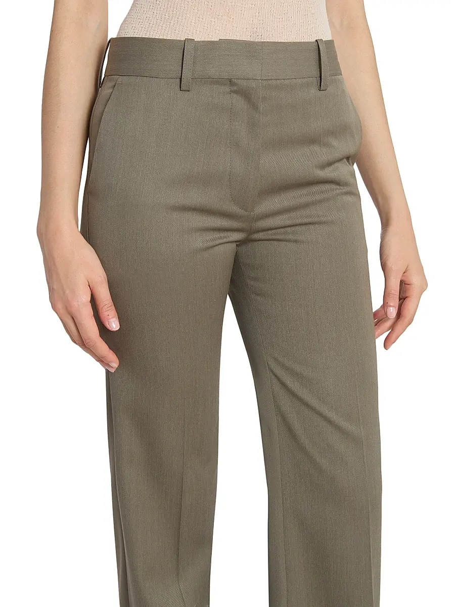 Victoria Beckham Women's Wool-Blend Straight-Leg Trousers | Thumbnail 6