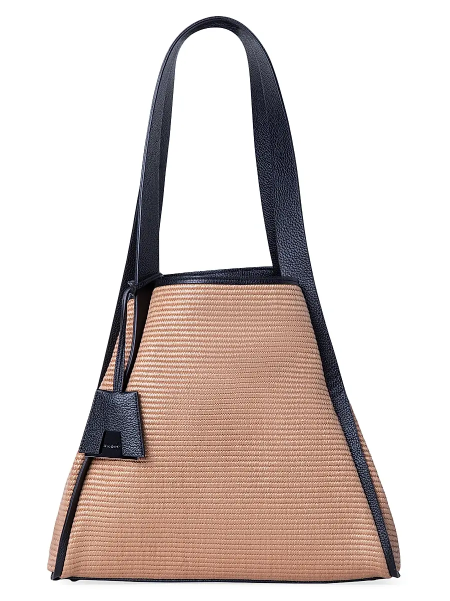 Akris Women's Medium Alex Raffia Bucket Tote | Thumbnail 2 Akris Women's Medium Alex Raffia Bucket Tote | Thumbnail 2