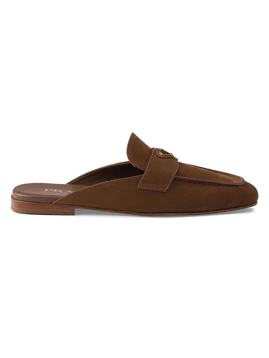 Women's Nubuck Mules - Brown