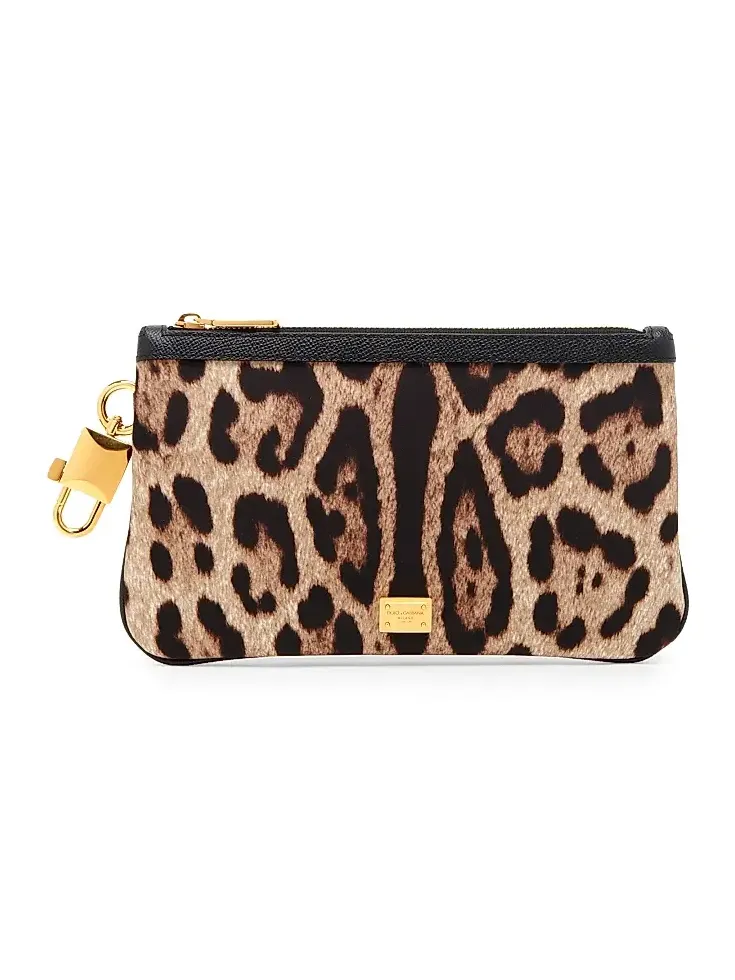 Dolce & Gabbana Women's Necessaire Leopard-Print Pouch