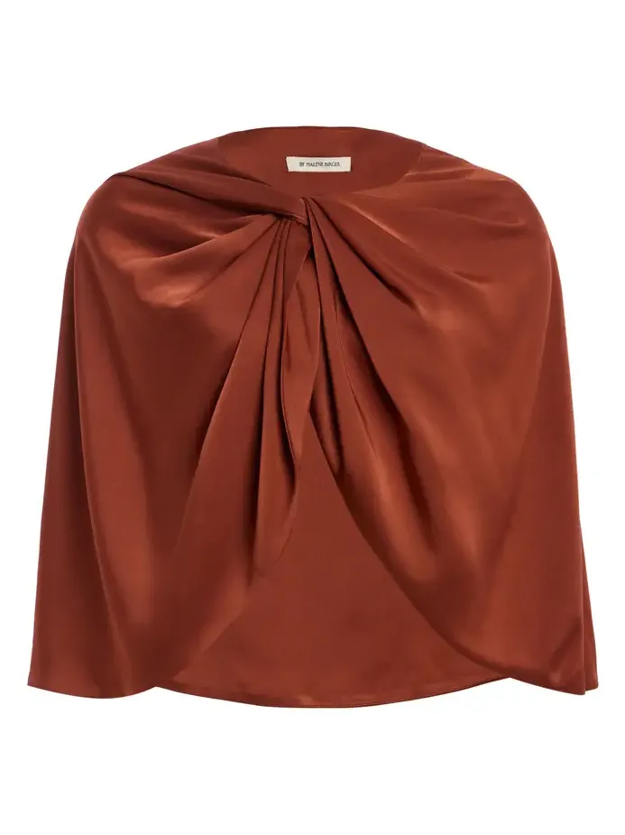Pinlos Draped Satin Cape