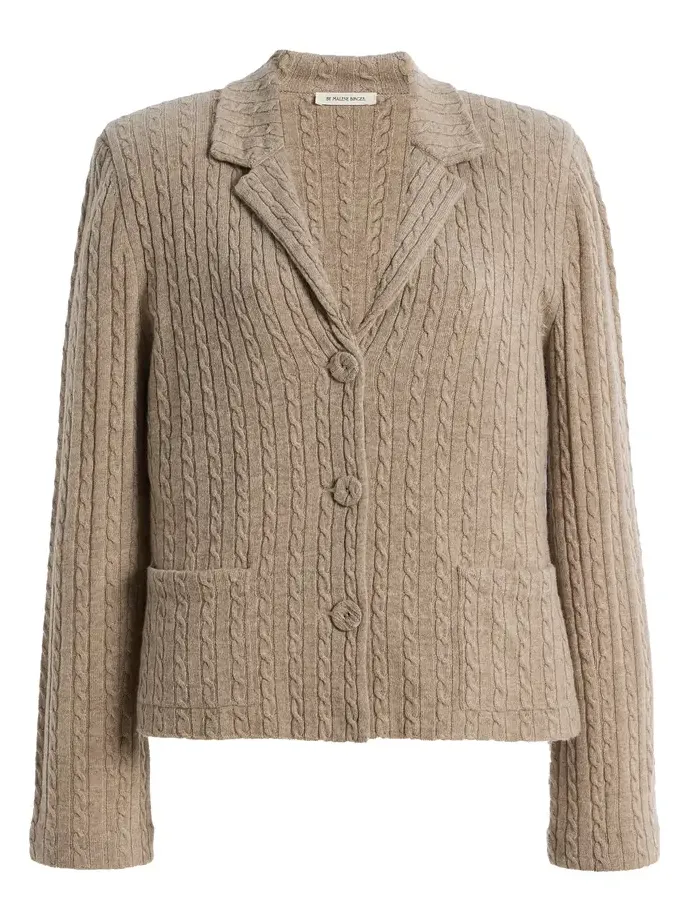 Rica Cableknit Wool-Cashmere Cardigan Rica Cableknit Wool-Cashmere Cardigan