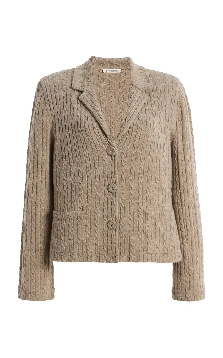 By Malene Birger Rica Cableknit Wool-Cashmere Cardigan