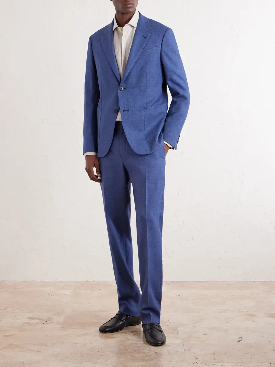 Zegna Tapered Pleated Linen Trousers - Men | Thumbnail 2 Zegna Tapered Pleated Linen Trousers - Men | Thumbnail 2