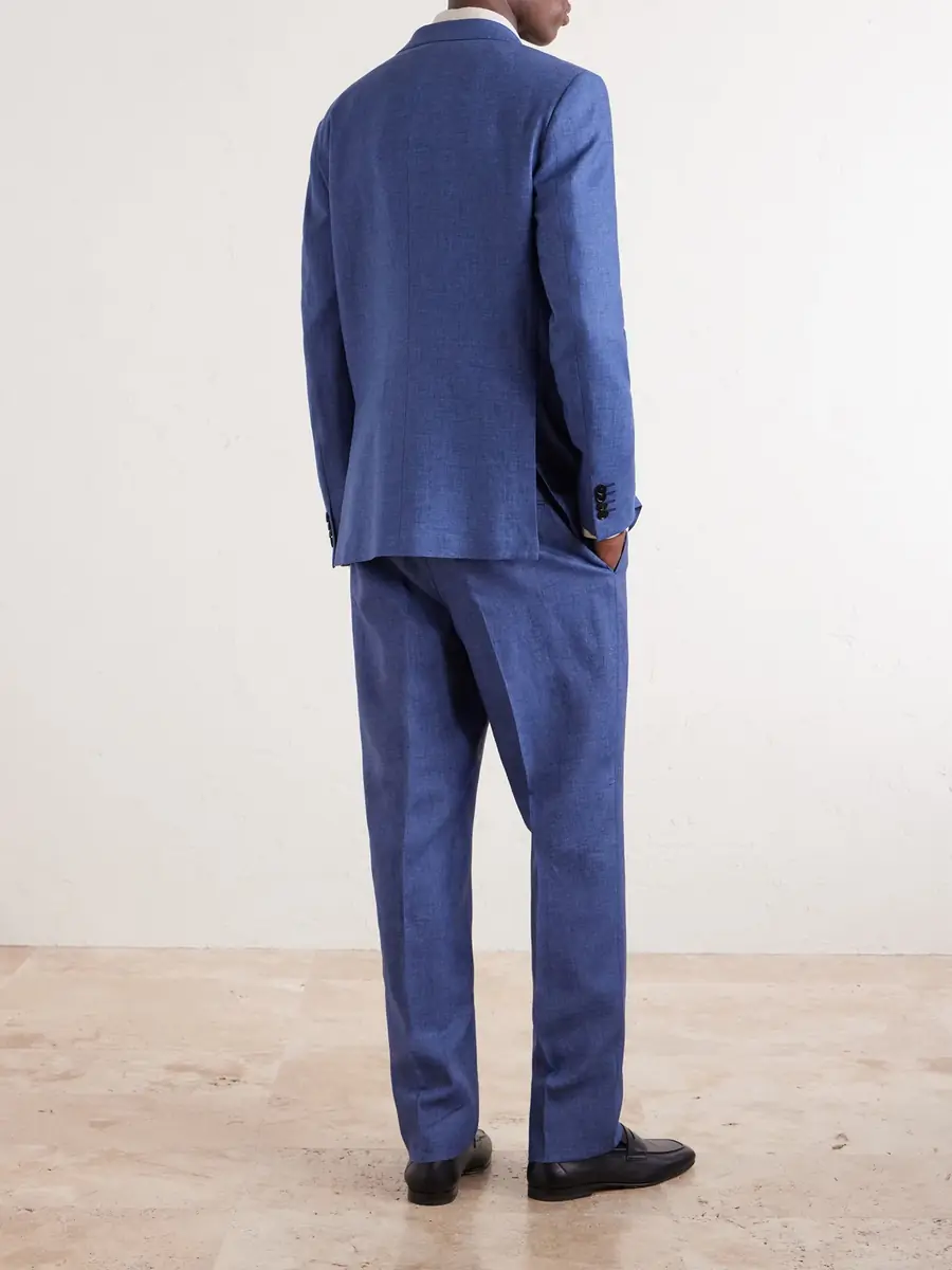 Zegna Tapered Pleated Linen Trousers - Men | Thumbnail 4 Zegna Tapered Pleated Linen Trousers - Men | Thumbnail 4