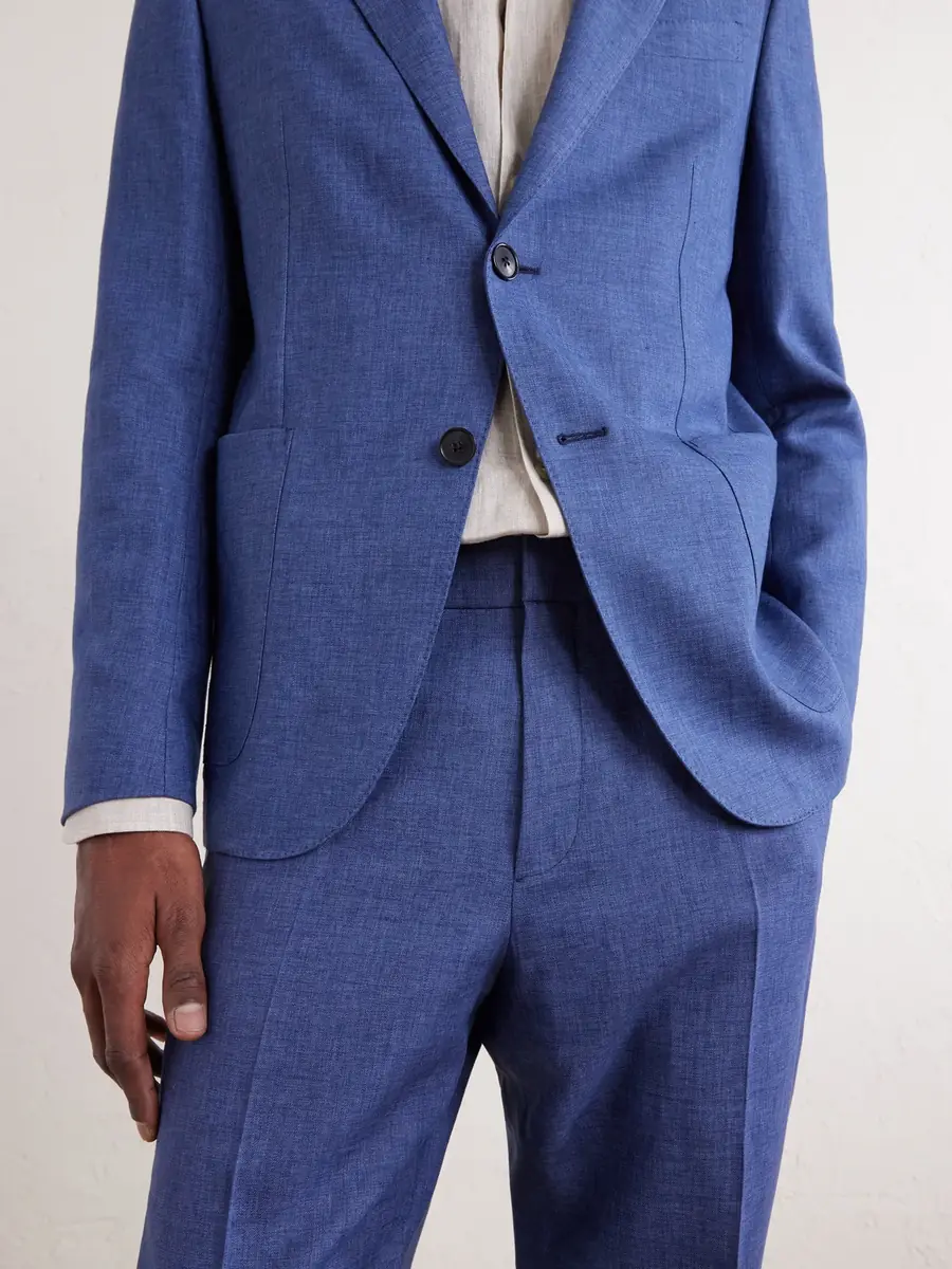 Zegna Tapered Pleated Linen Trousers - Men | Thumbnail 5 Zegna Tapered Pleated Linen Trousers - Men | Thumbnail 5