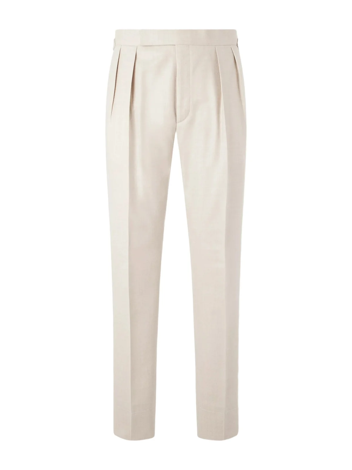 Straight-Leg Pleated Wool-Flannel Trousers - Men Straight-Leg Pleated Wool-Flannel Trousers - Men