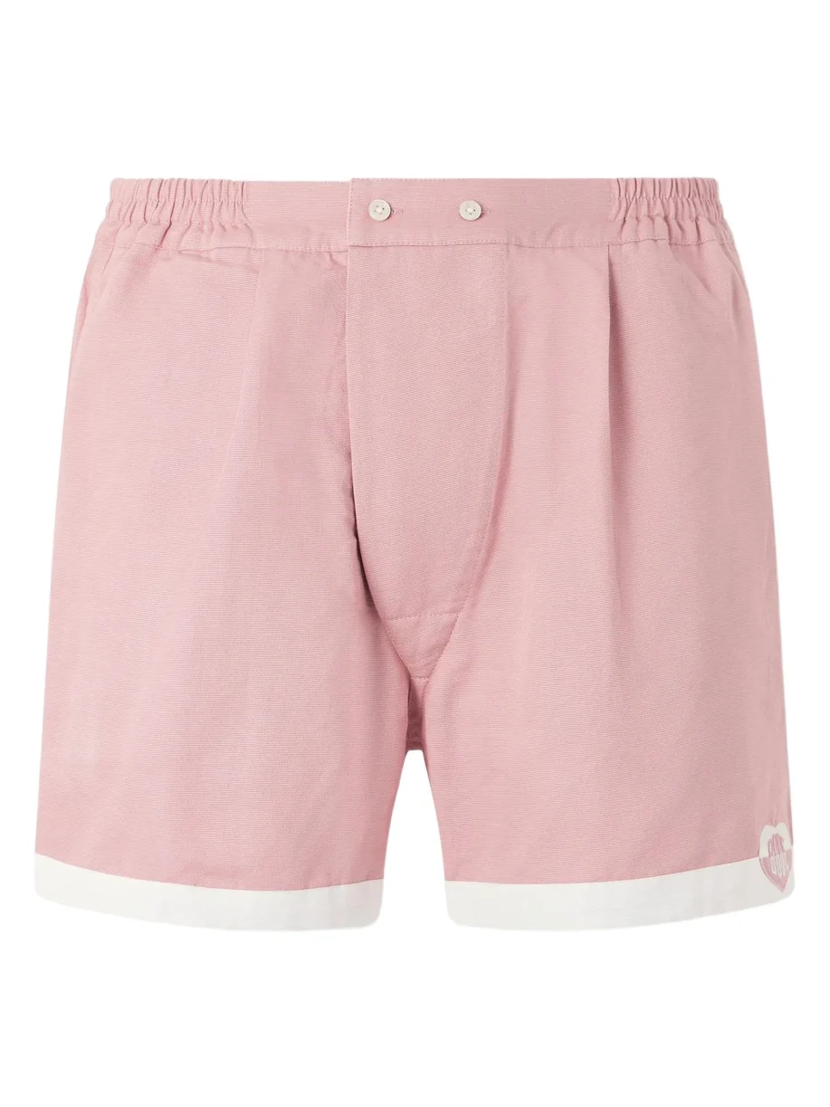 BODE Heart Deco Straight-Leg Logo-Appliquéd Cotton-Faille Shorts - Men