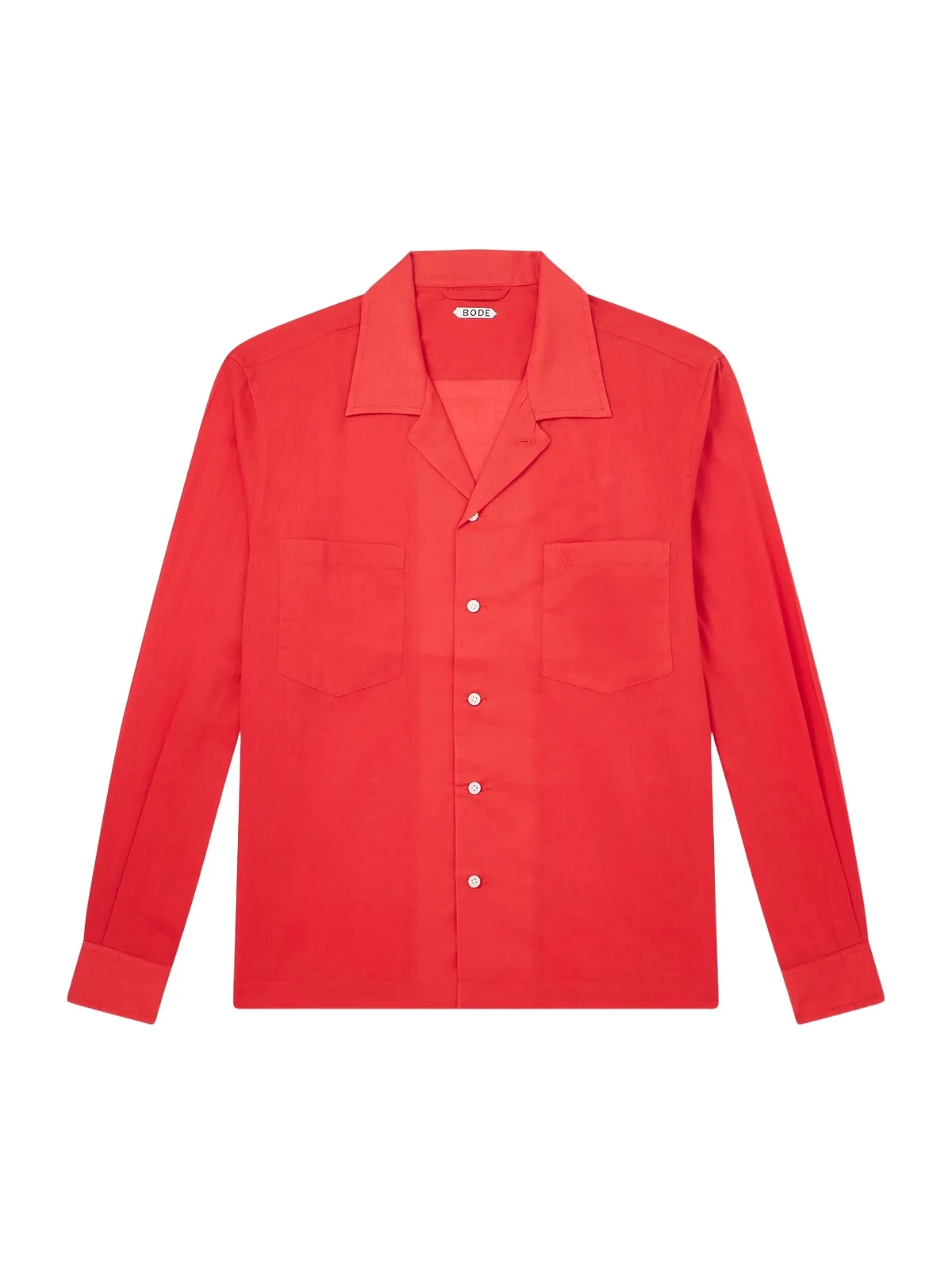 Camp-Collar Embroidered Cotton-Voile Shirt - Men Camp-Collar Embroidered Cotton-Voile Shirt - Men