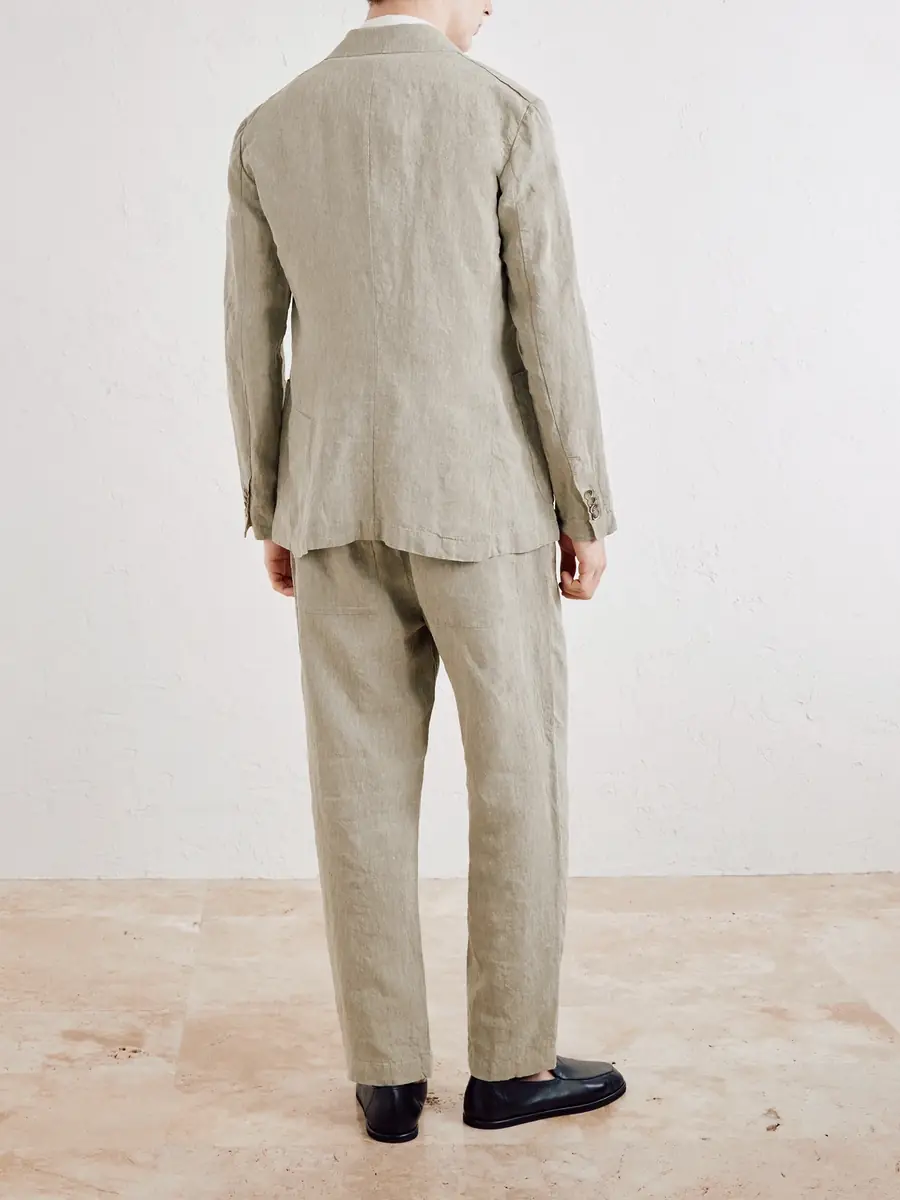 Barena Siroco Marte Double-Breasted Linen Suit Jacket - Men | Thumbnail 4 Barena Siroco Marte Double-Breasted Linen Suit Jacket - Men | Thumbnail 4