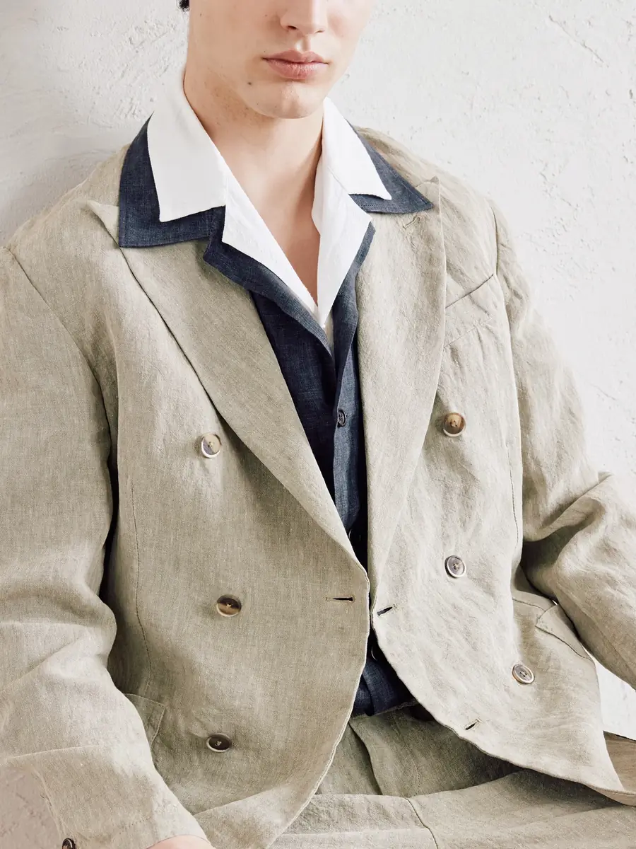Barena Siroco Marte Double-Breasted Linen Suit Jacket - Men | Thumbnail 5 Barena Siroco Marte Double-Breasted Linen Suit Jacket - Men | Thumbnail 5