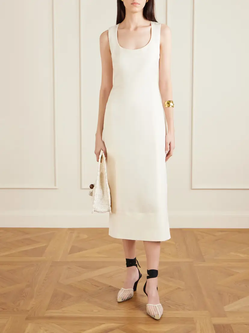 Jacquemus Tablier Linen-blend Midi Dress | Thumbnail 2 Jacquemus Tablier Linen-blend Midi Dress | Thumbnail 2