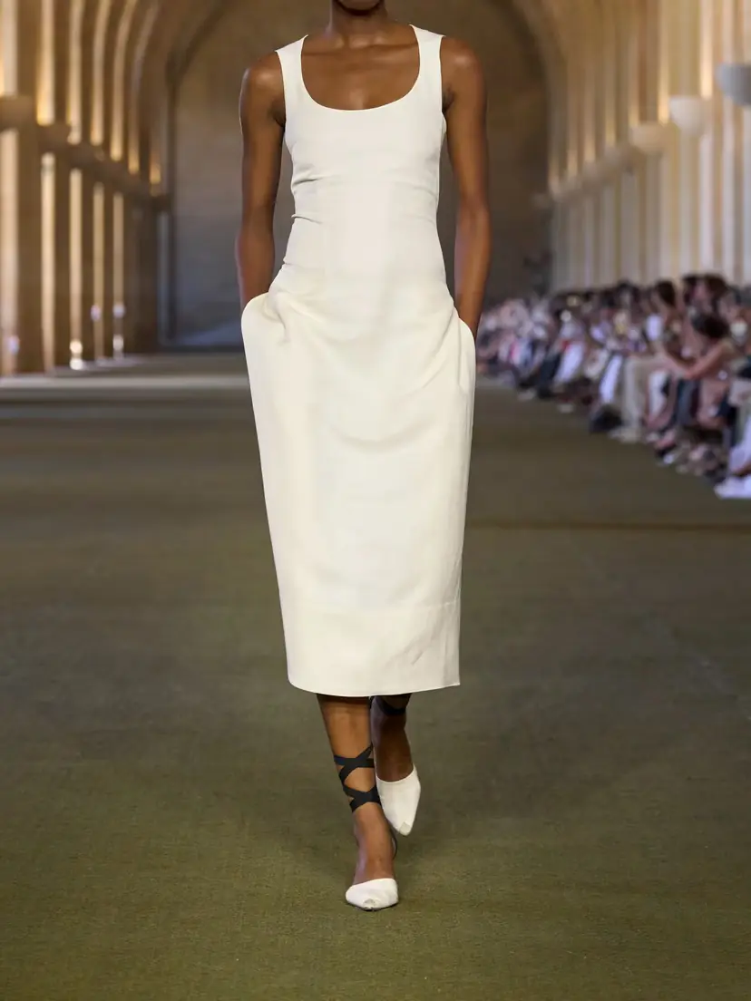 Jacquemus Tablier Linen-blend Midi Dress | Thumbnail 5 Jacquemus Tablier Linen-blend Midi Dress | Thumbnail 5