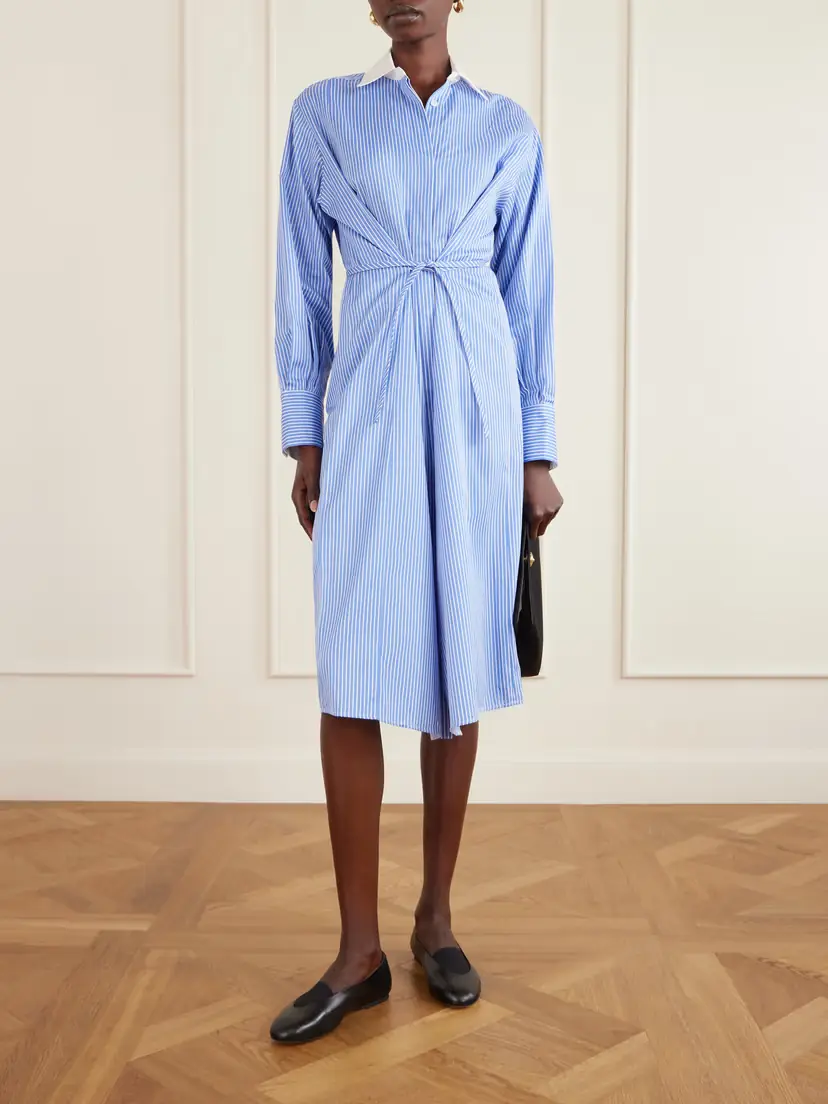 Altuzarra Floyd Belted Striped Cotton-poplin Midi Dress | Thumbnail 2 Altuzarra Floyd Belted Striped Cotton-poplin Midi Dress | Thumbnail 2