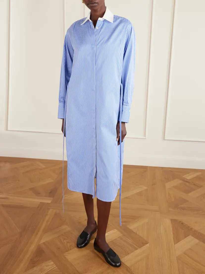 Altuzarra Floyd Belted Striped Cotton-poplin Midi Dress | Thumbnail 3 Altuzarra Floyd Belted Striped Cotton-poplin Midi Dress | Thumbnail 3