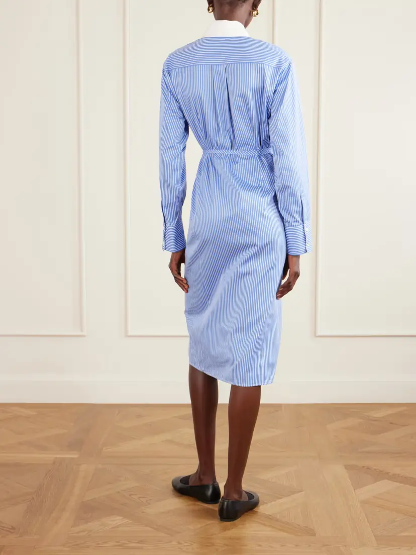 Altuzarra Floyd Belted Striped Cotton-poplin Midi Dress | Thumbnail 4 Altuzarra Floyd Belted Striped Cotton-poplin Midi Dress | Thumbnail 4