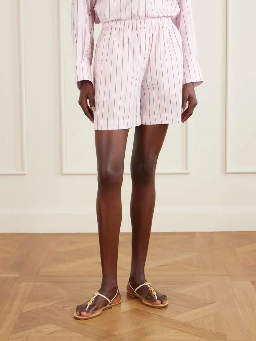 Faithfull Angelo Striped Cotton-poplin Shorts | Thumbnail 3