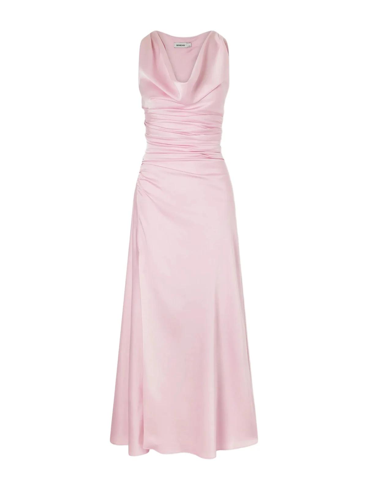 Melaney Draped Gathered Satin Gown