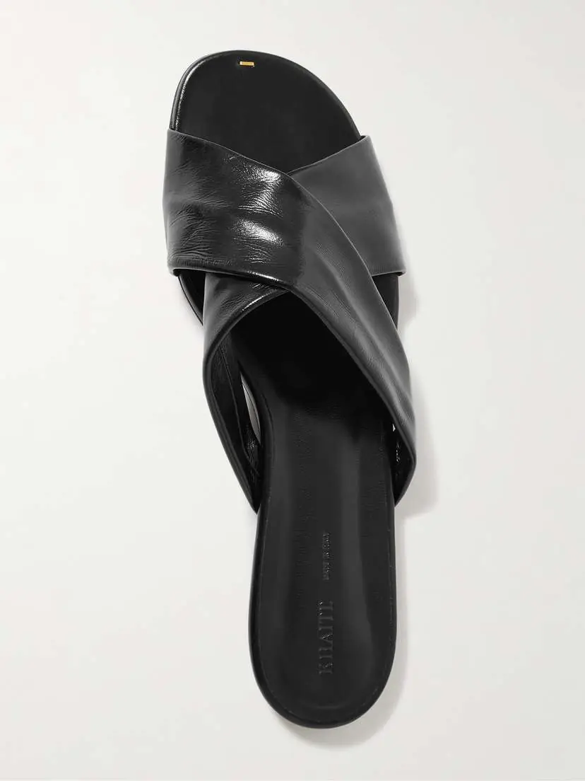 Khaite Liria Glossed-leather Sandals | Thumbnail 5 Khaite Liria Glossed-leather Sandals | Thumbnail 5