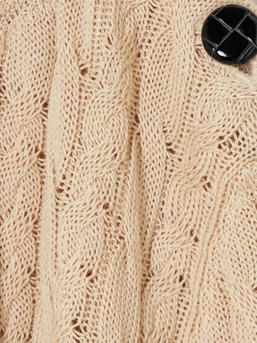 Blazé Milano Button-embellished Cable-knit Cotton Sweater | Thumbnail 4 Blazé Milano Button-embellished Cable-knit Cotton Sweater | Thumbnail 4