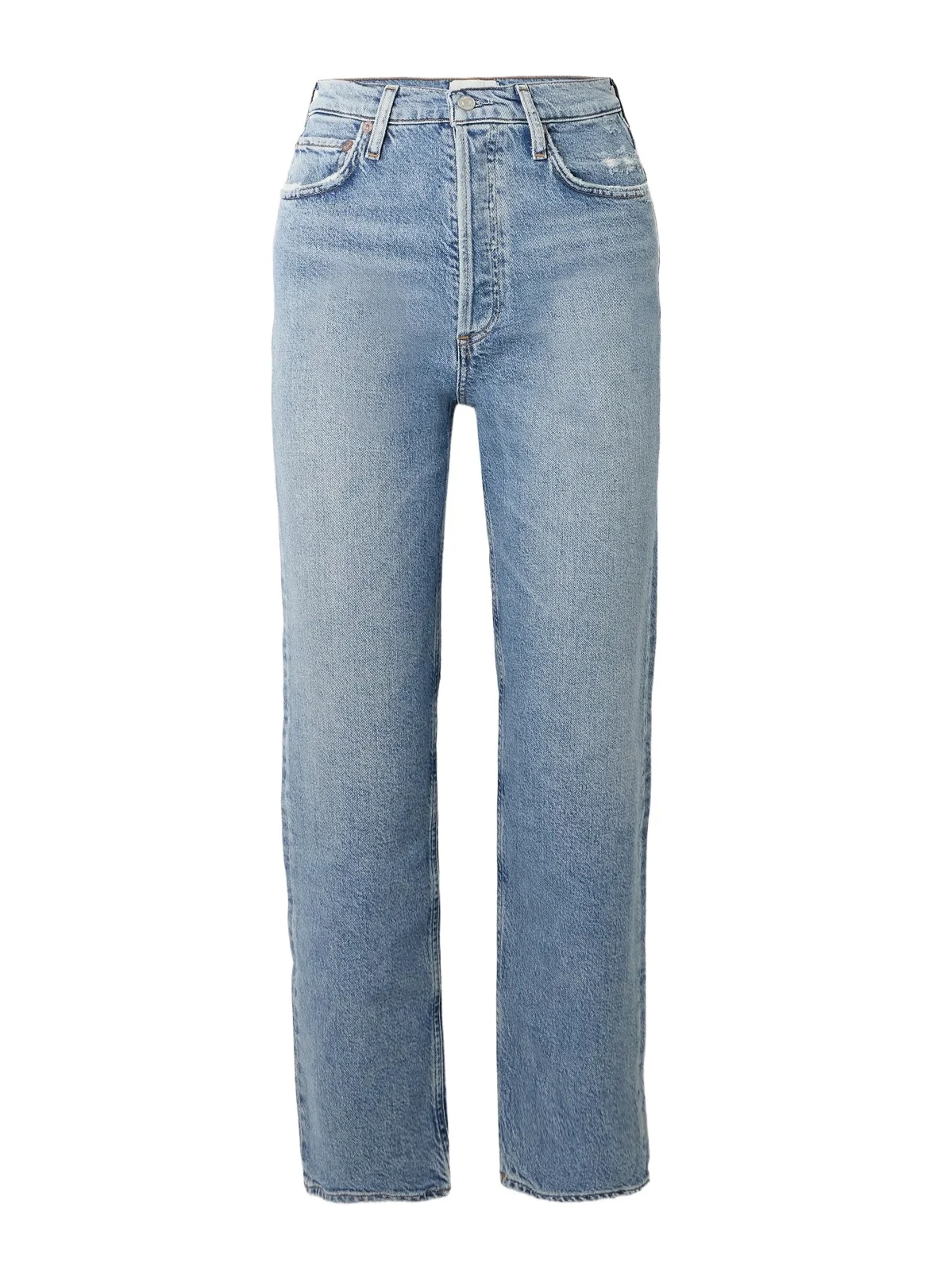 90's Pinch Waist Crop Distressed Mid-rise Straight-leg Jeans 90's Pinch Waist Crop Distressed Mid-rise Straight-leg Jeans