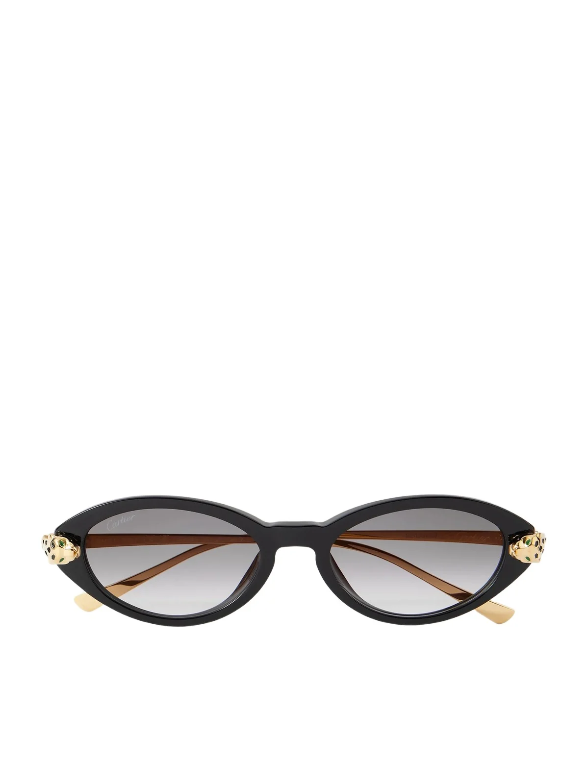 Panthère De Cartier Oval-frame Acetate And Gold-tone Sunglasses - Black Panthère De Cartier Oval-frame Acetate And Gold-tone Sunglasses - Black