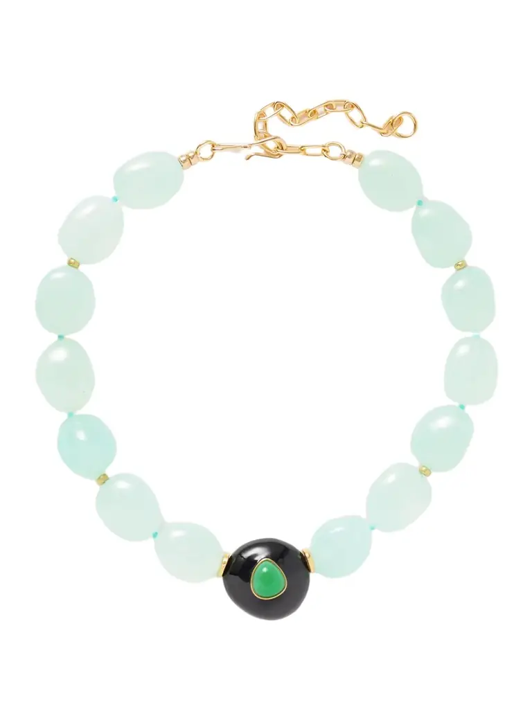 Andalusia Gold-plated Multi-stone And Resin Recklace Andalusia Gold-plated Multi-stone And Resin Recklace