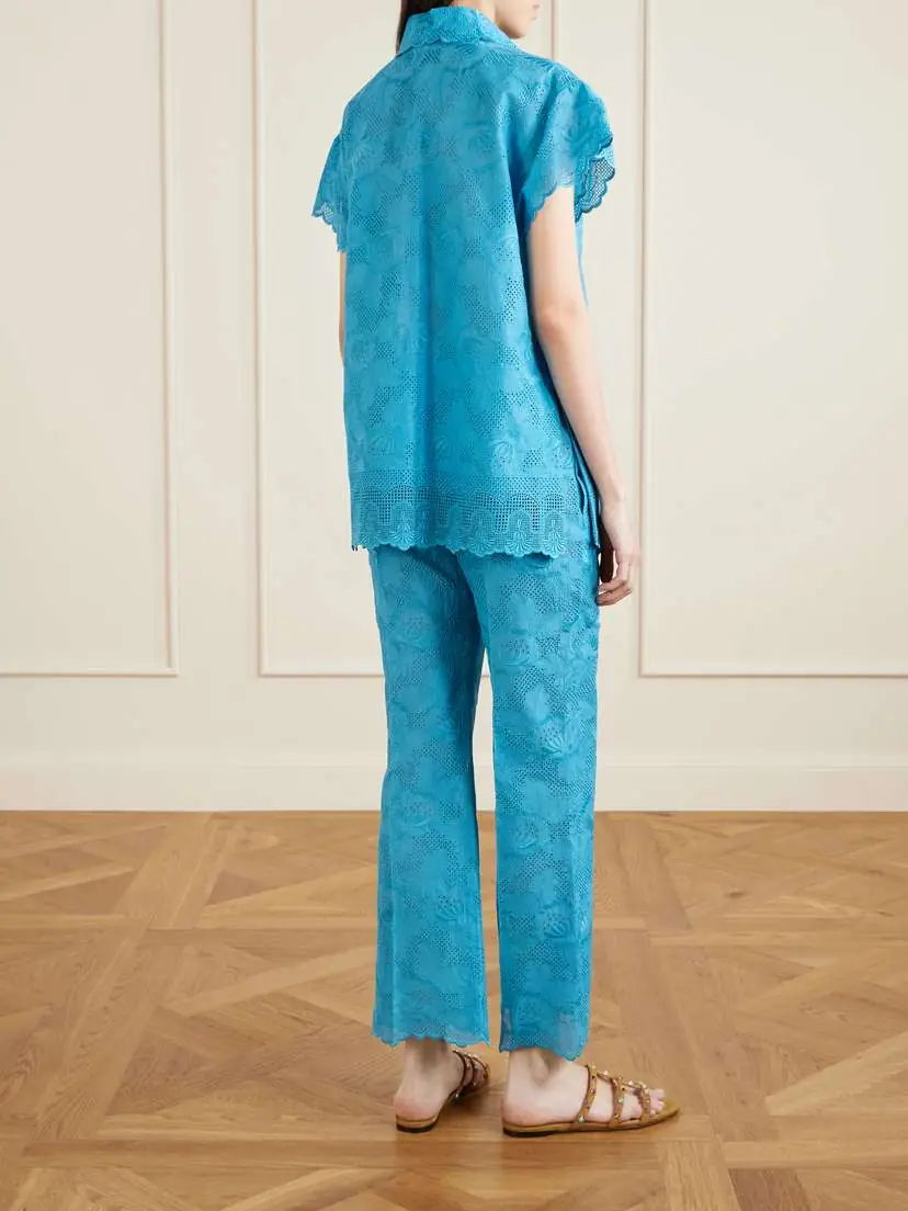 Valentino Garavani Broderie Anglaise Cotton Shirt | Thumbnail 3