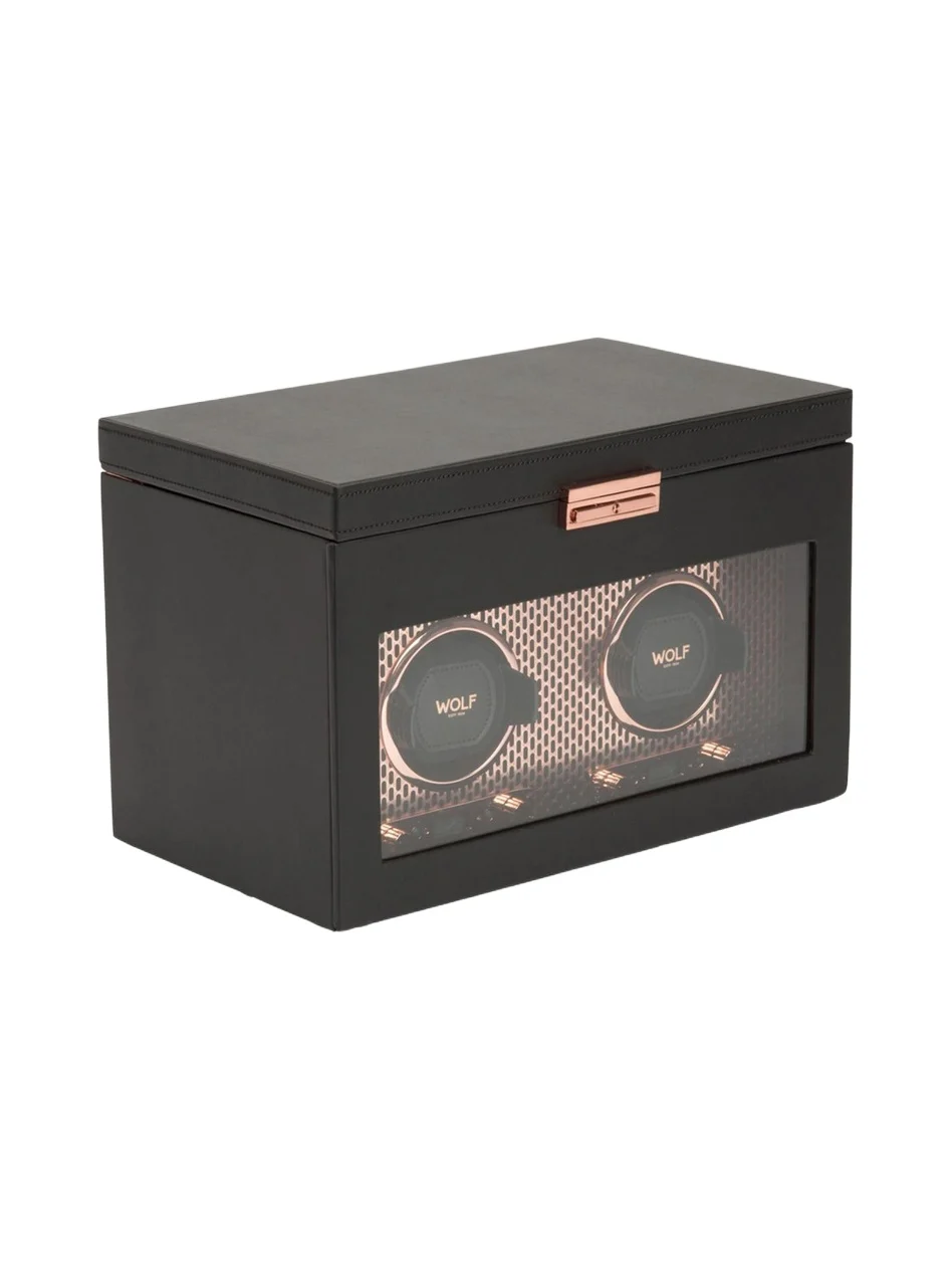 Axis Double Watch Winder with Storage Axis Double Watch Winder with Storage
