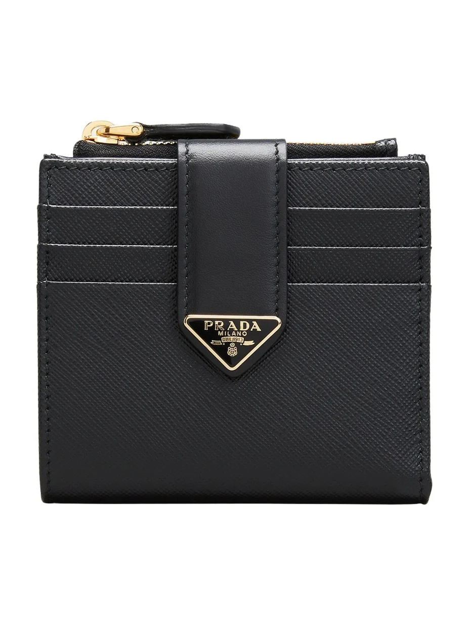 Prada Small Leather Wallet with Triangle Snap