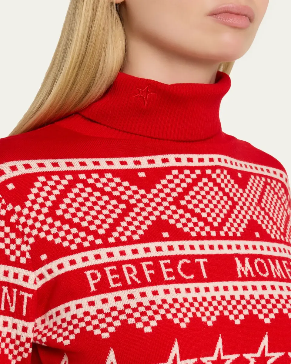 Perfect Moment Intarsia-Knit Merino Wool Turtleneck Sweater | Thumbnail 5 Perfect Moment Intarsia-Knit Merino Wool Turtleneck Sweater | Thumbnail 5