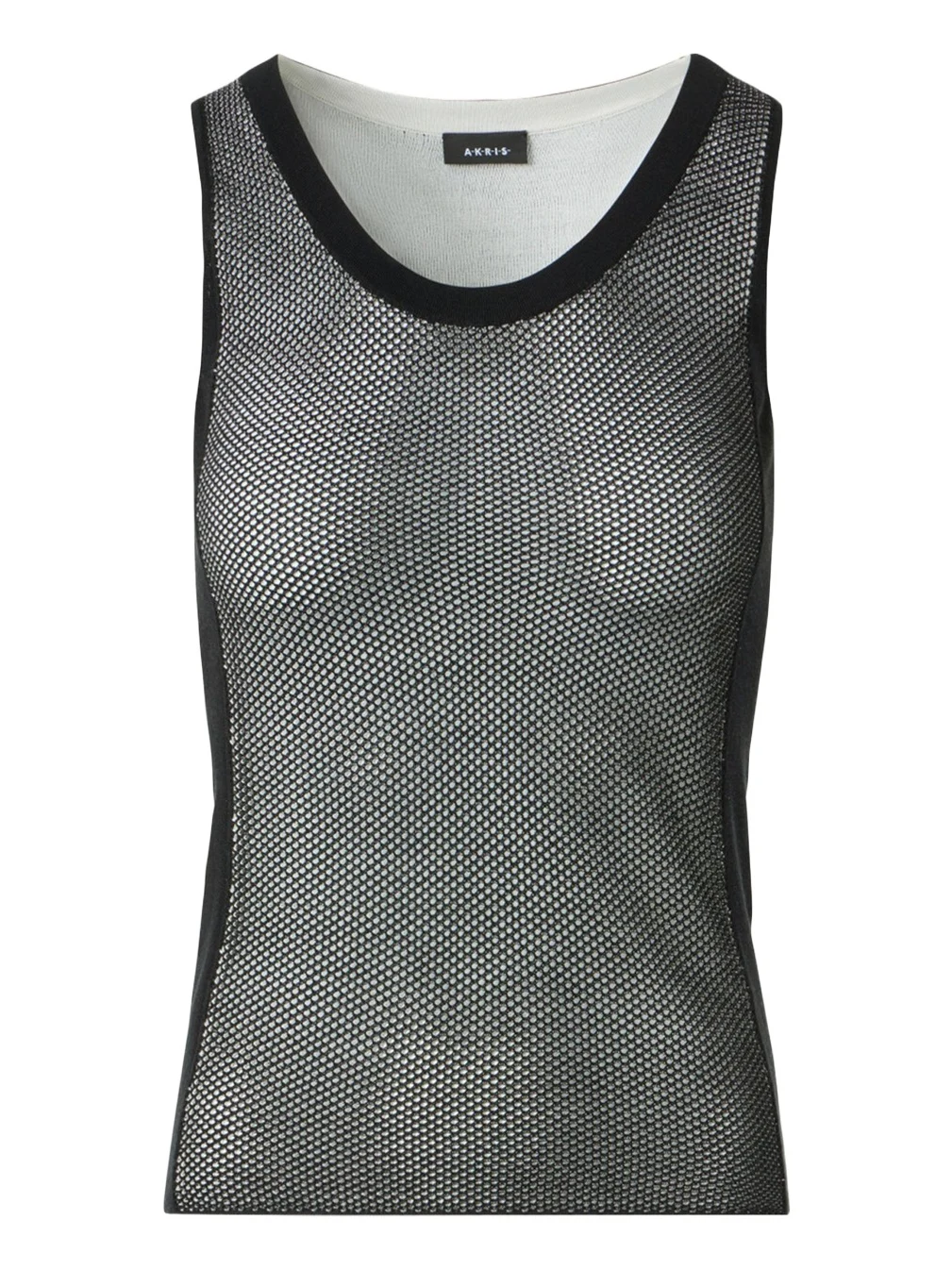 Two-Tone Grid Knit Tank Top Two-Tone Grid Knit Tank Top