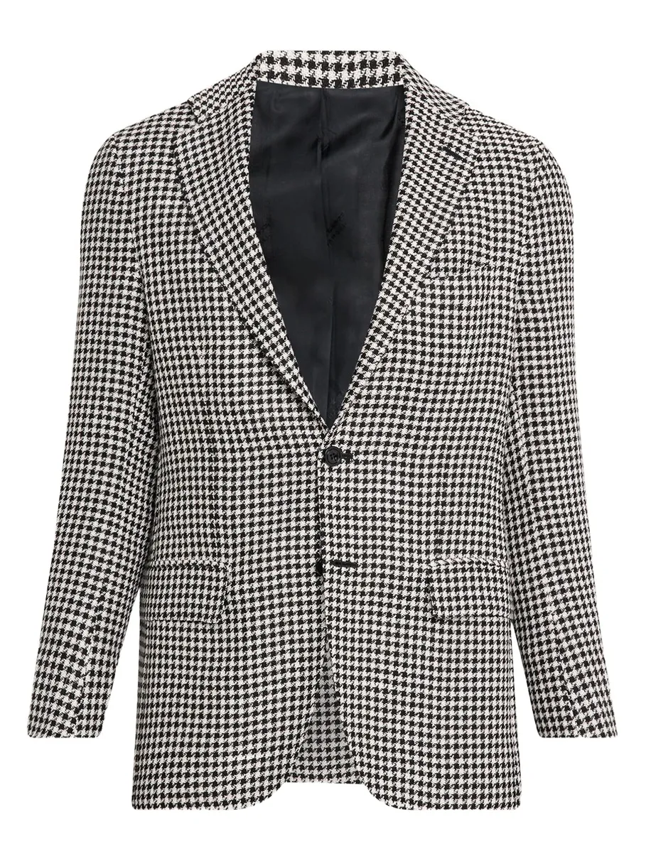 Men's Check Cashmere-Linen Sport Coat