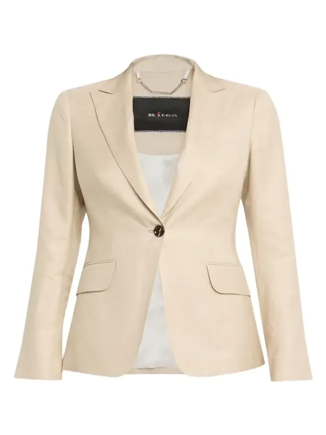 Shimmering Wool-Blend Single-Breasted Jacket Shimmering Wool-Blend Single-Breasted Jacket