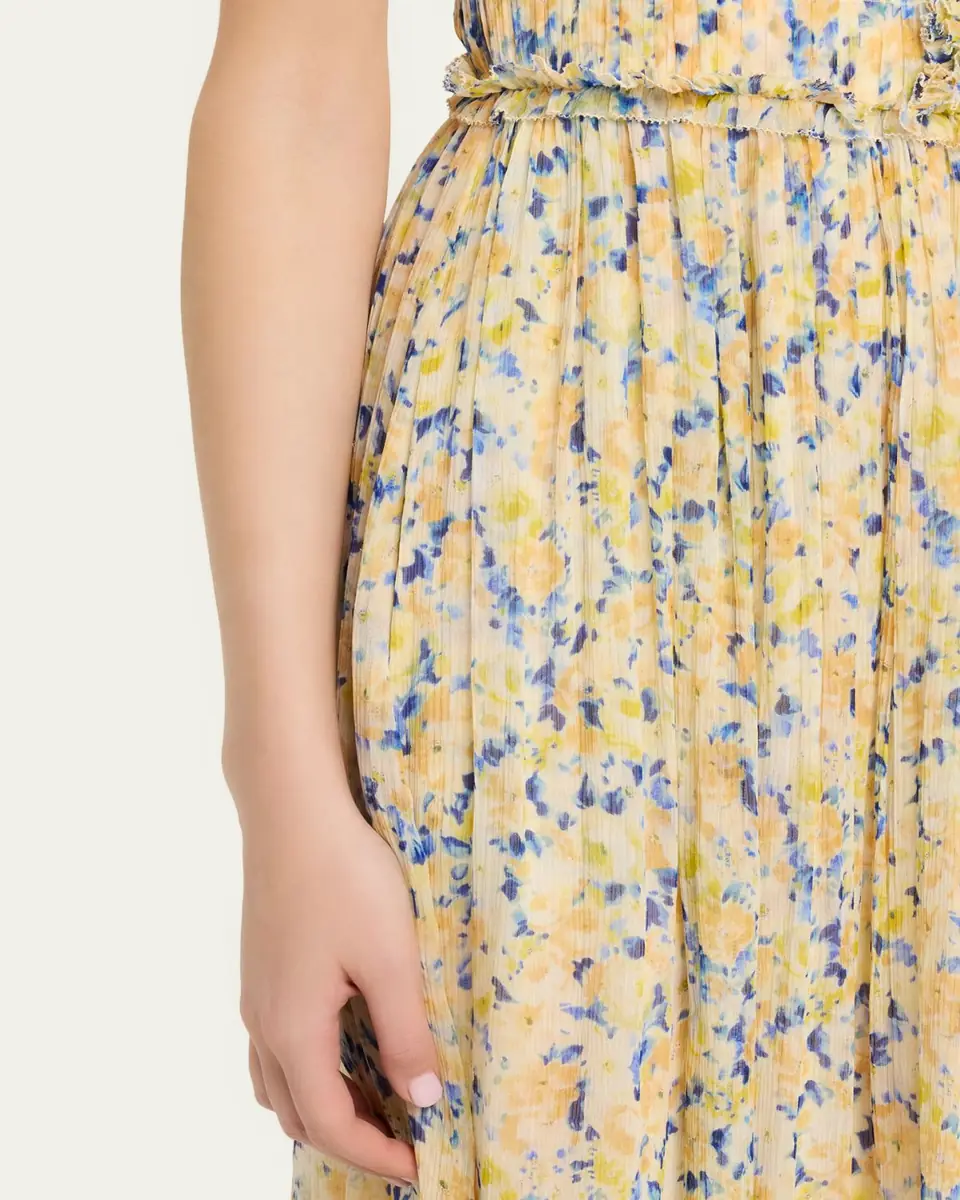Ulla Johnson Kasia Floral Silk Chiffon Midi Dress | Thumbnail 5 Ulla Johnson Kasia Floral Silk Chiffon Midi Dress | Thumbnail 5