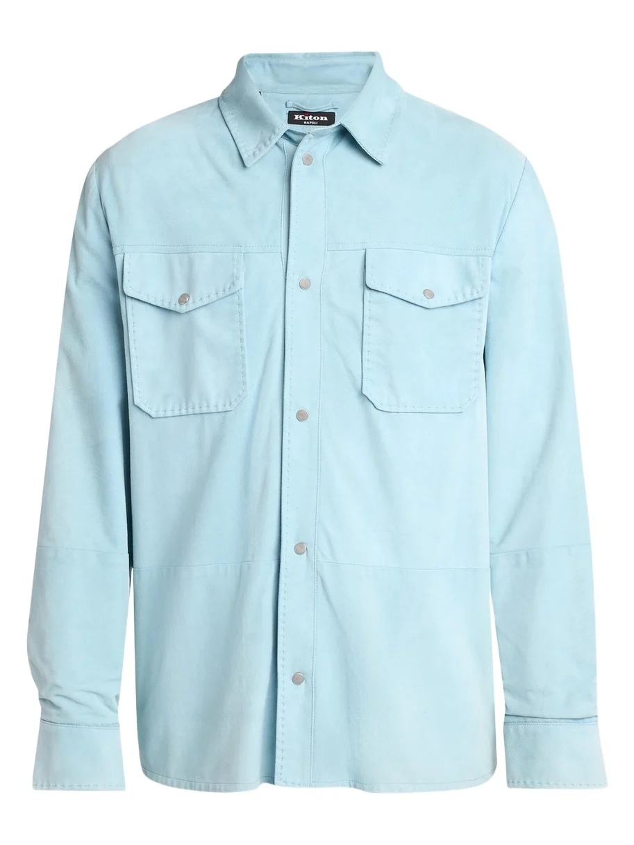 Men's Suede Snap-Front Shirt