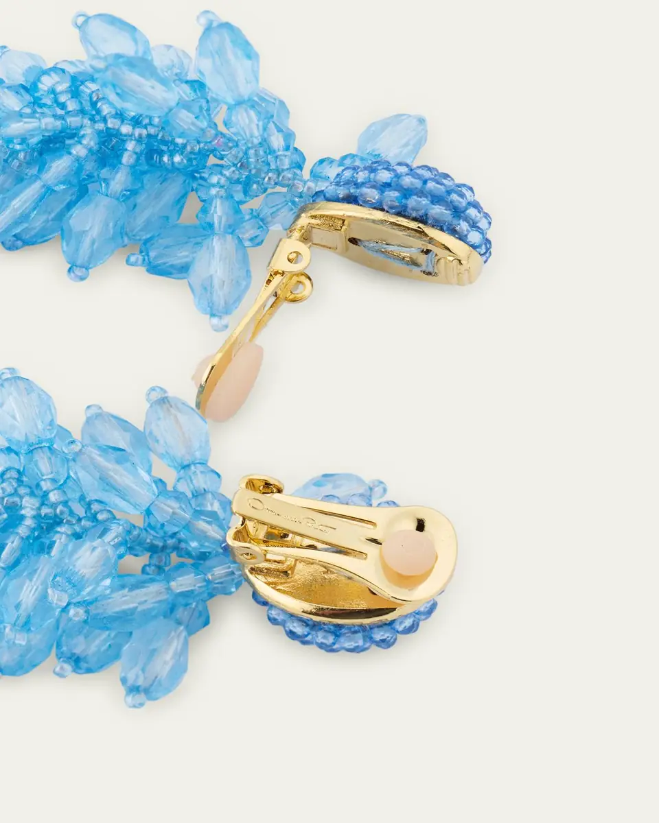 Oscar de la Renta Beaded Cascade Tassel Clip-On Earrings | Thumbnail 4