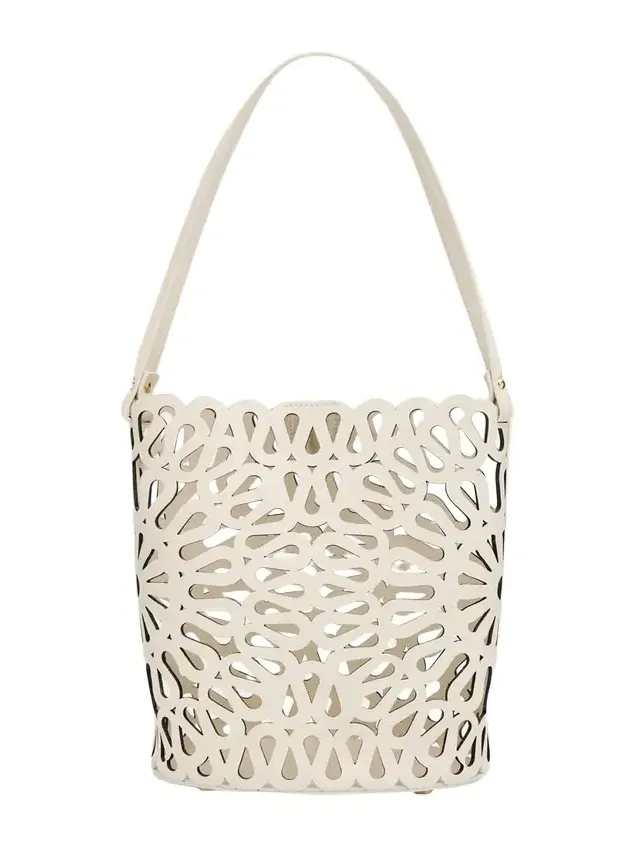 McCall Laser Cutout Leather Shoulder Bag