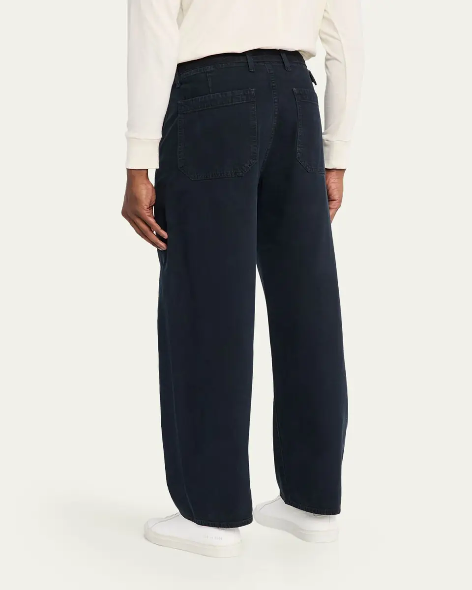 The Seven Continents Men's Cotton Barrel-Leg Jeans | Thumbnail 3